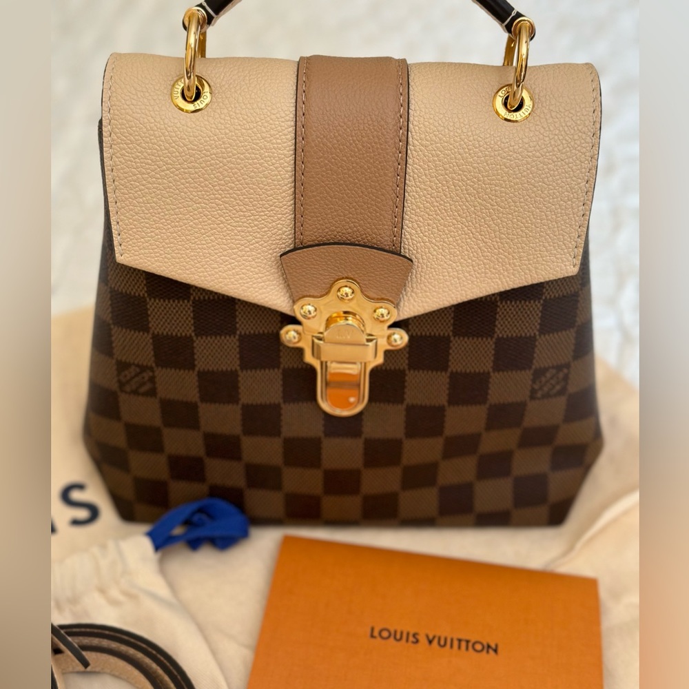 Louis Vuitton Brown and Cream Checkered Bag